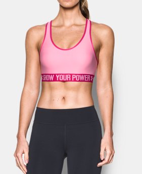 Women's UA Power In Pink® Armour Mid Sports Bra 2 Colors Available $20.99