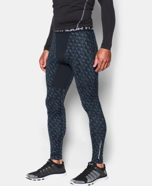 under armour men's coldgear armour printed compression leggings