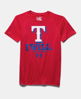 New Arrival Boys' Texas Rangers I Will UA Tech™ T-Shirt 1 Color Available $24.99