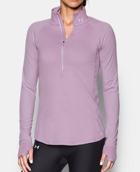 Women's UA Threadborne Run True 1/2 Zip 1 Color $35.99