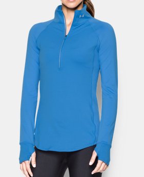 Women's UA Threadborne Run True 1/2 Zip 1 Color $26.99
