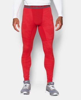 Men's UA ColdGear® Armour Jacquard Compression Leggings 1 Color $25.31 to $26.99