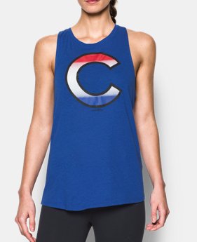 Women's Chicago Cubs 4th of July Cutout Tank 1 Color Available $26.24