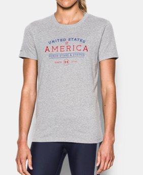 Women's UA Freedom Honor Starts & Stripes Short Sleeve T-Shirt 1 Color $29.99