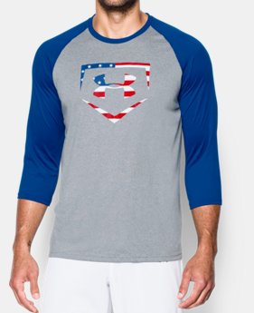 Men's UA Baseball USA ¾ Sleeve T-Shirt 1 Color $29.99