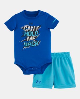 New Arrival Boys’ Newborn UA Can’t Hold Me Back Bodysuit Set 1 Color $32.99