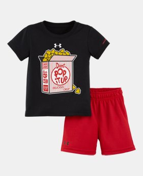 New Arrival Boys’ Newborn UA Don’t Pop It Up Bodysuit Set 1 Color $32.99