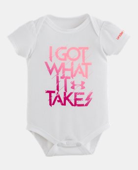 New Arrival Girls’ Newborn UA I Got What It Takes Bodysuit 1 Color $14.99
