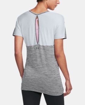 New Arrival Women's UA Threadborne Seamless Heathered Split T-Shirt 1 Color $69.99