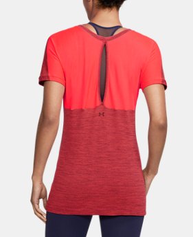 New Arrival Women's UA Threadborne Seamless Heathered Split T-Shirt 1 Color $69.99