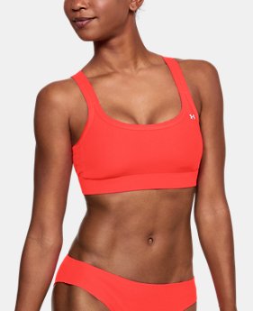 Women's UA Microthread Swim Mid Top 1 Color $45