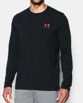 Best Seller Men's UA Chest Logo Long Sleeve T-Shirt 2 Colors $29.99