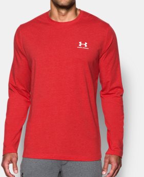 Best Seller Men's UA Chest Logo Long Sleeve T-Shirt 1 Color Available $29.99