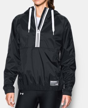 Women's UA Woven 1/2 Zip Hoodie 1 Color $39.74