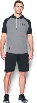 men's ua sportstyle short sleeve hoodie