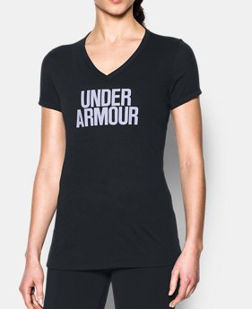 Women's UA Threadborne Train Wordmark V-Neck 1 Color $14.24 to $18.74