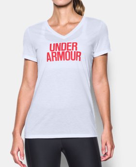 Women's UA Threadborne Train Wordmark V-Neck 1 Color $14.24 to $18.74