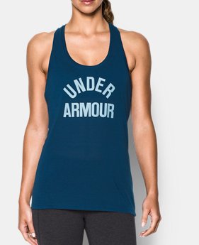Women's UA Threadborne Train Wordmark Tank 1 Color $14.24