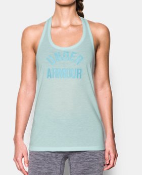 Women's UA Threadborne Train Wordmark Tank -Twist 2 Colors $14.24 to $18.74