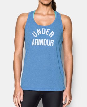 Women's UA Threadborne Train Wordmark Tank -Twist 1 Color $14.24 to $18.74