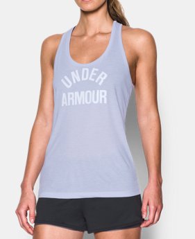 Women's UA Threadborne Train Wordmark Tank -Twist 3 Colors $18.99 to $19.79