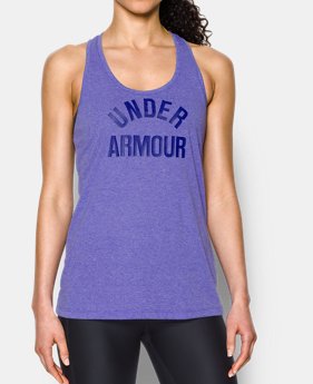Women's UA Threadborne Train Wordmark Tank -Twist 1 Color $14.24 to $18.74