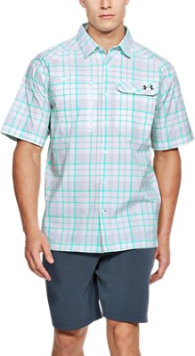 under armour men's fish hunter plaid long sleeve