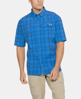 Men's UA Fish Hunter Plaid Short Sleeve 1 Color Available $64.99