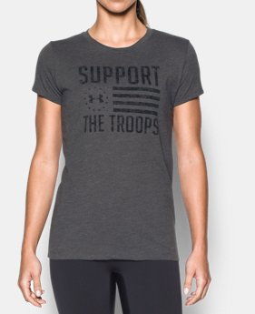Women's UA Charged Cotton® Tri-Blend Support Troops T-Shirt 1 Color $17.24