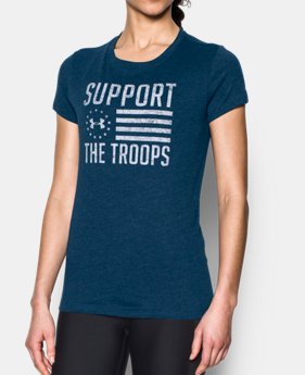 Women's UA Charged Cotton® Tri-Blend Support Troops T-Shirt 1 Color $17.24