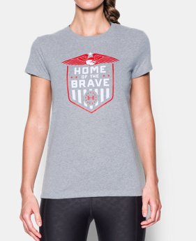 Women's UA Charged Cotton® Tri-Blend Home Of The Brave T-Shirt 1 Color $17.24