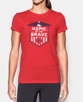Women's UA Charged Cotton® Tri-Blend Home Of The Brave T-Shirt 1 Color $17.24