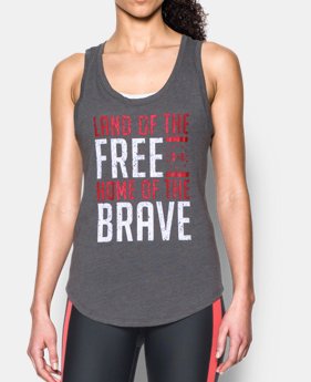 Women's UA Charged Cotton® Tri-Blend Freedom Brave Tank 1 Color $15.74