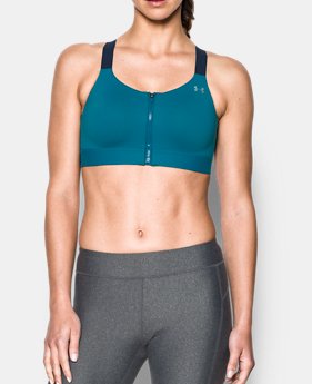 Best Seller Women's Armour® Eclipse High — Zip Sports Bra 1 Color $59.99