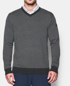 Men's UA Feeder Stripe V-Neck Sweater 1 Color $119.99