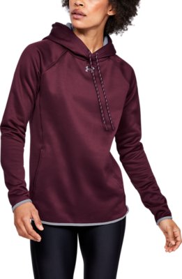 women's maroon under armour hoodie