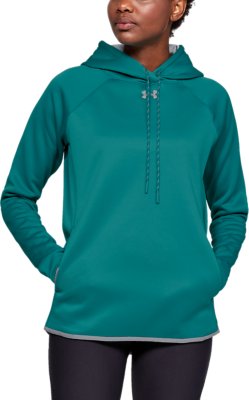 mint green under armour hoodie