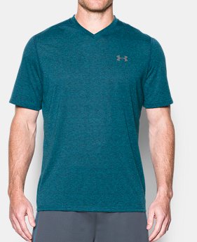 Men's UA Threadborne Striped V-Neck T-Shirt 1 Color $39.99