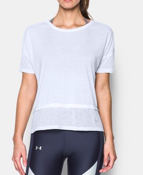 Women's UA Tech™ Slub Layered Short Sleeve 1 Color $14.99