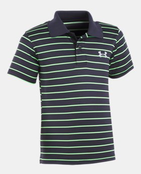 Boys' Pre-School UA Play Off Stripe Polo Shirt 1 Color $29