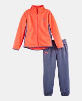 New to Outlet Girls' Newborn UA Super Fan Track Set 1 Color Available $28.99