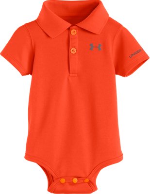 orange under armour polo