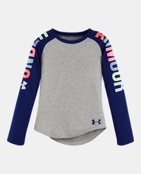 Girls Pre-School UA Rainbow Wordmark Raglan 1 Color $15.74