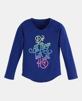 New Arrival Girls' Toddler UA Do All Things With <3 V-Neck 1 Color $24.99