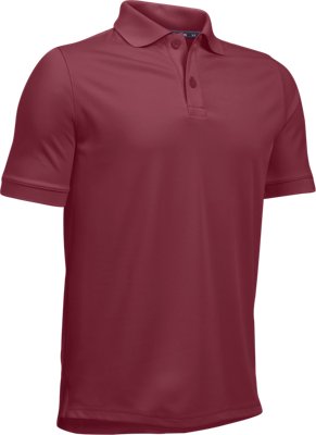 maroon under armour polo shirt