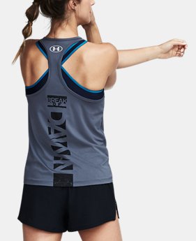 Women's UA Break Of Dawn Racer Tank 1 Color $34.99