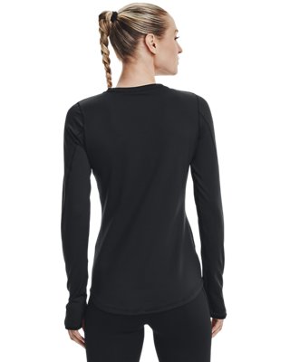 Women's ColdGear&reg; Armour Fitted Crew, Black, pdpMainDesktop image number 1