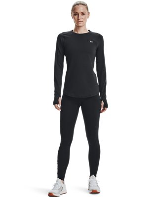 Women's ColdGear&reg; Armour Fitted Crew, Black, pdpMainDesktop image number 2