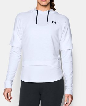 Women's UA Featherweight Fleece Faux 2-in-1 Hoodie 1 Color $59.99