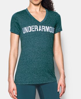 Women's UA Threadborne™ Twist Graphic V-Neck LIMITED TIME: FREE U.S. SHIPPING 1 Color Available $18.99 to $24.74